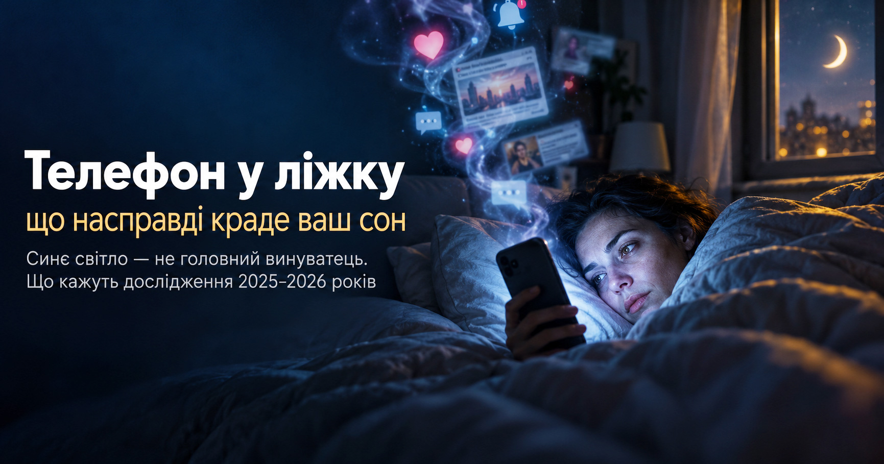 Телефон у ліжку: що насправді краде ваш сон Телефон у ліжку: що насправді краде ваш сон