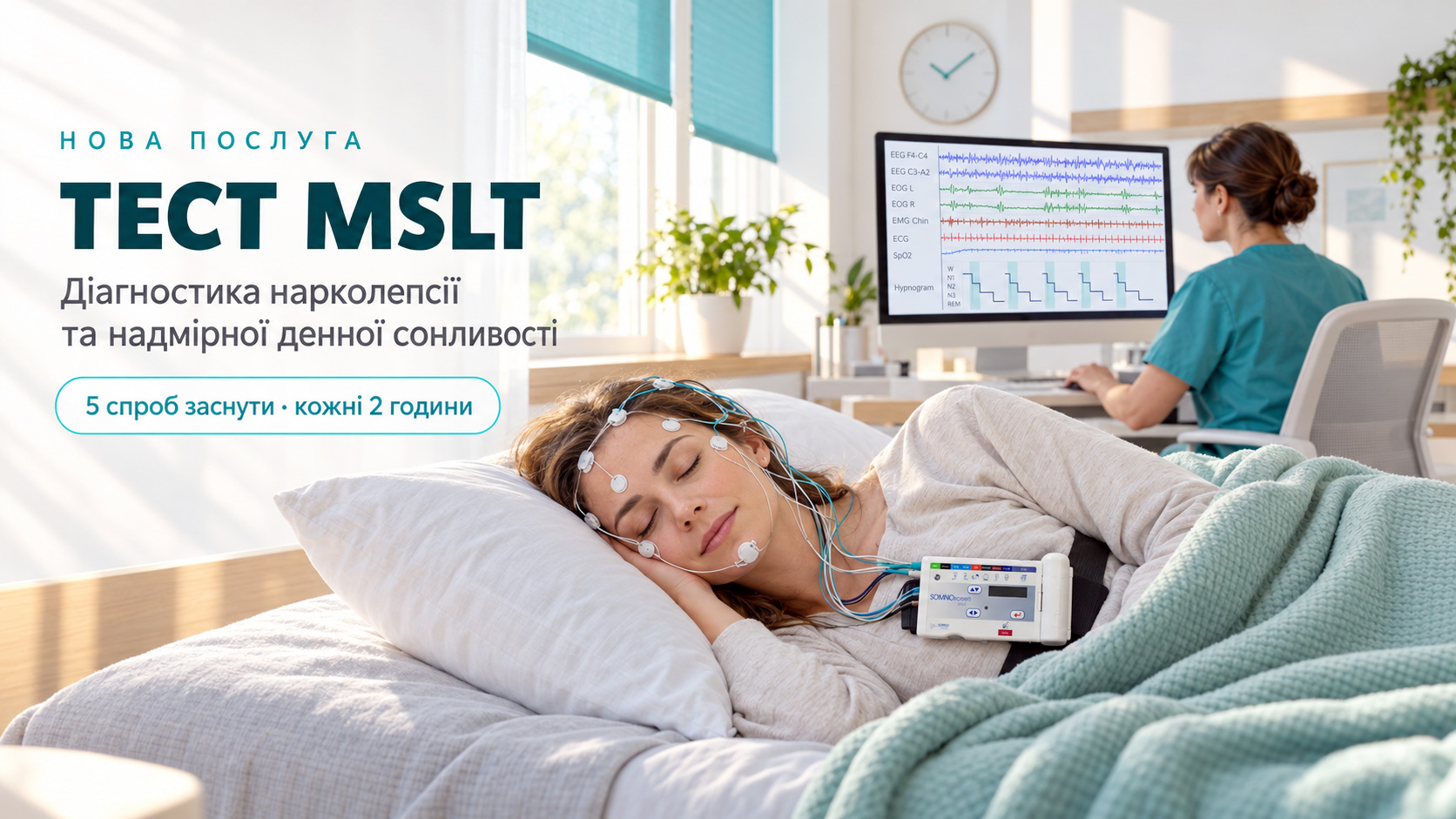 Множинний тест латентності до сну (MSLT): діагностика нарколепсії та гіперсомнії Множинний тест латентності до сну (MSLT): діагностика нарколепсії та гіперсомнії